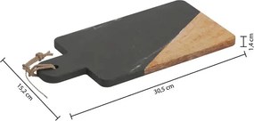 Съд за сервиране Secret de Gourmet, Черен мрамор, 30x15см