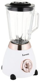 Блендер Laretti LR-FP7310, 500W, 1.5 л, Ножове от неръждаема стомана, 2 скорости + импулс, Заключващ механизъм, Бял