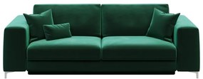 Тъмнозелен кадифен разтегателен диван Devichy , 256 cm Rothe - devichy