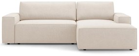 Бежов разтегателен ъглов диван от букле (десен ъгъл) Jodie – Micadoni Home