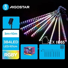 Aigostar - многоцветна соларна LED гирлянда 384xLED/13m IP65