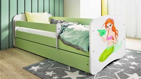 Детско легло Babydreams Cartoon-Prasino-140 x 70-Mermaid