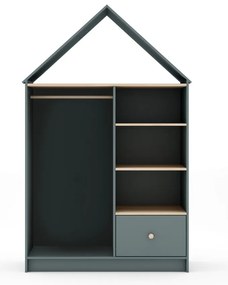 Отворен детски гардероб сиво-зелен 110x180x45 cm Estefania – Marckeric