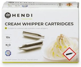 Комплект от 10 бомбички от бутилки с бита сметана - Hendi