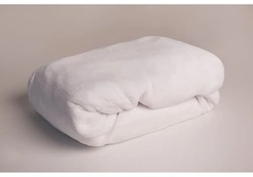 Бял разтеглив чаршаф от микроплюш 180x200 cm - Jerry Fabrics