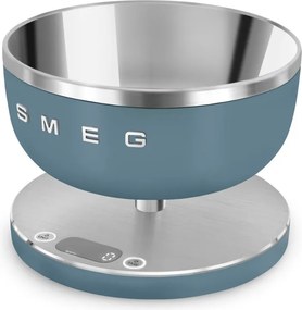 Кухненска везна Smeg Collezione KSC01SBMWW, До 5 кг/5 л, ТАРА, LED дисплей, Противоплъзгаща се основа, Автономия до 36 часа, Буреносно синьо