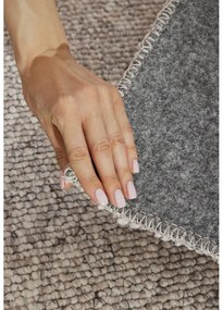 Сиво-кремава пътека подходяща за пране 80x240 cm Rocco Dark Cream – Elle Decoration
