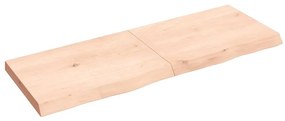 3156317 vidaXL Плот за маса, 140x50x(2-6) см, необработен масивен дъб
