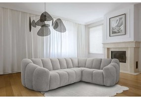 Светлосив ъглов диван (десен ъгъл/L форма) Shell – Miuform