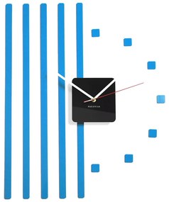 Самозалепващ стенен часовник с ивици Жълто