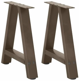 4012831 vidaXL Крака за масичка за кафе, А-образни, 2 бр., 38 x (42-43) см, стомана