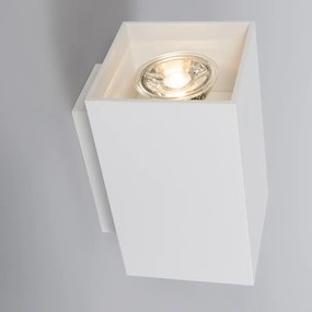 Модерен стенен аплик бял квадратен 2-светлина - Sandy