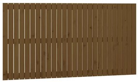 824911 vidaXL Стенна табла за спалня, меденокафява, 166x3x90 см, бор масив