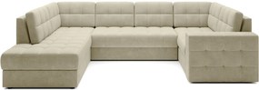 Ъглов диван Bale U-Екрю-Ляв