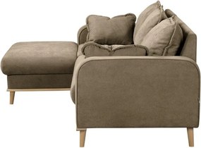 Светлокафяв ъглов диван (ляв ъгъл) Beata - Ropez