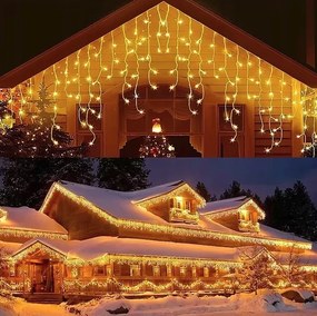 LED коледно външно осветление, топло бяло IP44 500 LED/23m
