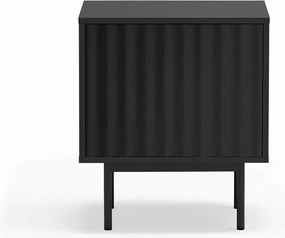 Черно матово нощно шкафче Sierra – Teulat