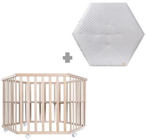 Кошара за игра от букова дървесина в естествен цвят 119x104 cm - Roba