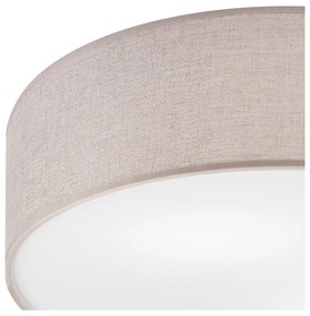 Светлосива лампа за таван с текстилен абажур ø 45 cm Vivian - LAMKUR