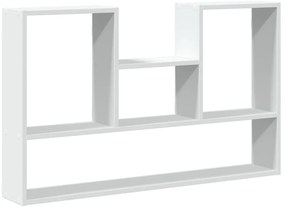 853236 vidaXL Стенен рафт, бял, 99x15x60 см, инженерно дърво