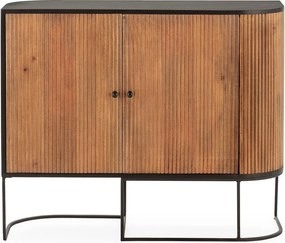 Скрин от масивно манго в естествен цвят 110x90x40 cm Curve – MOME