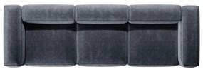 Сиво-син диван от рипсено кадифе 364 cm Bergano – Cosmopolitan Design