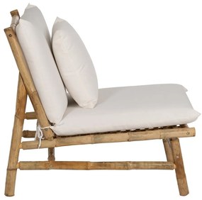 Бяло кресло Bamboo – Ixia