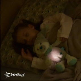 Успокояващо гушкане и нощна светлина Bear Bebe Stars