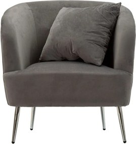 Сиво кадифено кресло Silvery – Mauro Ferretti