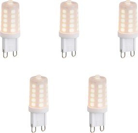 Комплект от 5 G9 димируеми LED крушки Опал 1.2W 100 lm 2200K