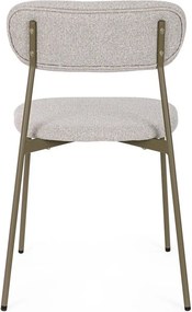 Светлокафяв тапициран трапезен стол Inka – Yes Everyday