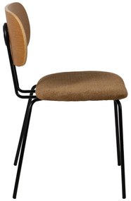 Трапезни столове в кафяв и естествен цвят в комплект от 4 броя Cleo - Ixia