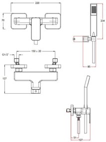 Кран за душ Eurorama Quadra-Хром