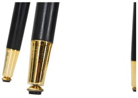 Черен/в златист цвят тапициран бар стол (височина на седалката 74 cm) Paris – Mauro Ferretti