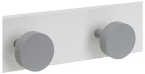 Бяло-сива стенна закачалка от масивен бор 40 cm Anillos – Casa Selección