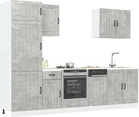 3314775 vidaXL Комплект кухненски шкафове от 7 части Lucca, инженерно дърво