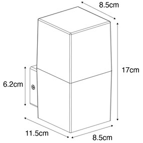 Интелигентна външна стенна лампа ръждиво кафява IP44 с Wi-Fi P45 - Denmark