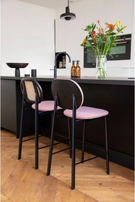 Черен/светлорозов бар стол 94 cm Spike - Zuiver