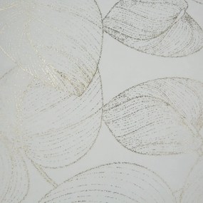 Кадифена централна покривка с принт на лъскави бели листа Широчина: 35 см | Дължина: 140 см