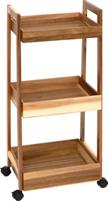 Кухненска количка 5five, Акация, 3 нива, 40x31x85 cm