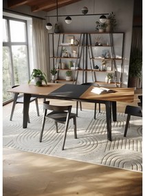 Сгъваема трапезна маса с орехов плот в естествен цвят 100x180 cm Shadow – TemaHome