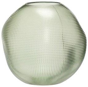 Зелена стъклена ваза Sole, височина 20 cm - Hübsch