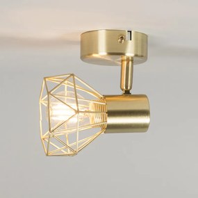 Комплект от 2 броя арт деко прожектор месинг въртящ се и наклонен - Mosh