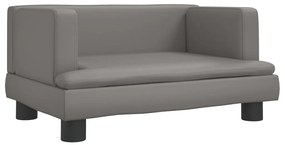3196327 vidaXL Детски диван сиво 60x40x30 см изкуствена кожа