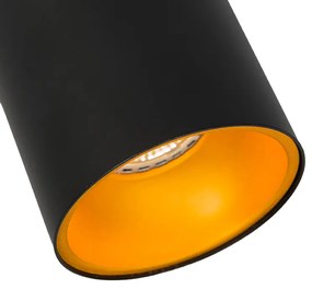 Интелигентен прожектор черен със злато, включващ WiFi GU10 източник на светлина - Deep