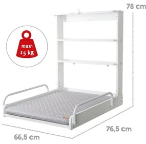 Бяла висяща маса за смяна на дрехи Roba style - Roba