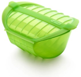 Зелен силиконов съд за готвене на пара Deep Steam Case L - Lékué