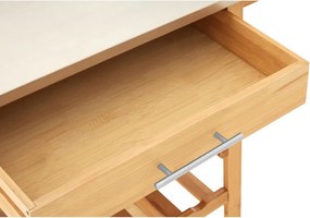 Бамбукова маса за сервиране на колелца 41x58 cm Harlow – Premier Housewares