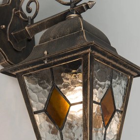 Винтидж външна стенна лампа бронзова - Antigua Down