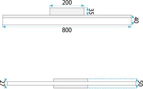Аплик LED 80CM APP1856-1W BLACK